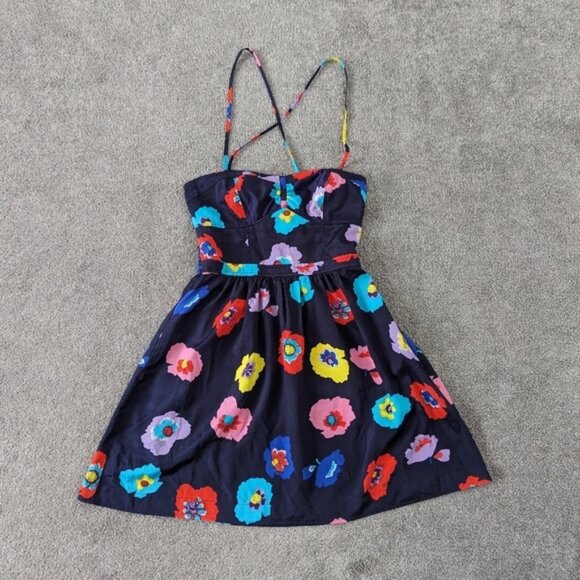 American Eagle Outfitters Dresses & Skirts - American Eagle Outfitters Women's Floral Navy Blue Spring Summer Dress Size 0